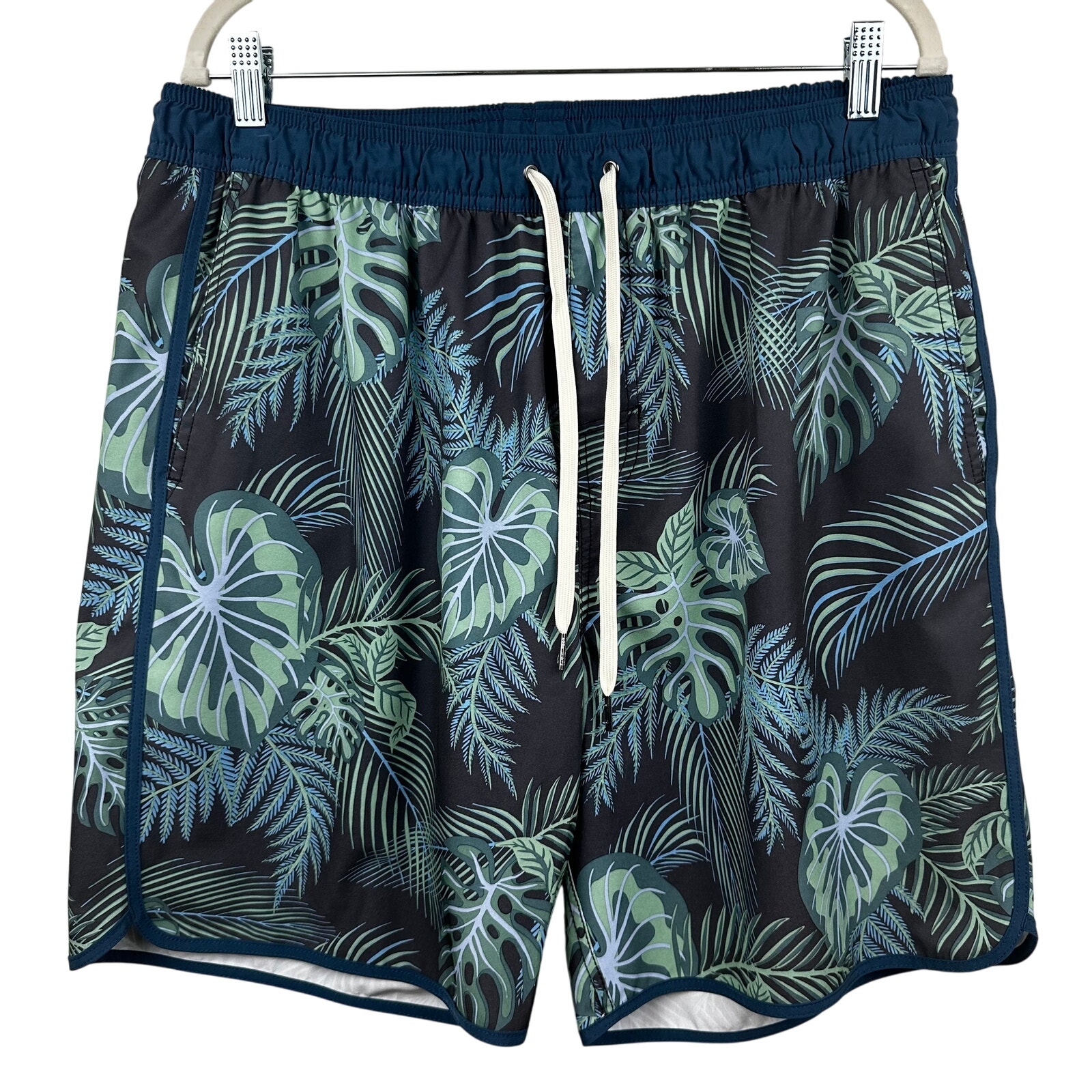 Fair Harbor Anchor Trunk Swim Trunk Swim Shorts In Navy Evergreen Mens Xxxl